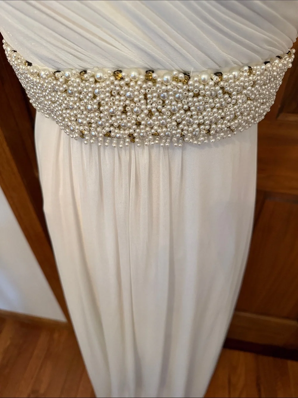 NWT Cach’e Elegant Beaded Waist Evening Dress fully-lined size 2